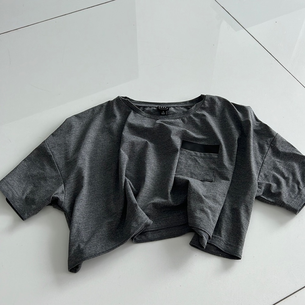 New Grey crop top with pocket
